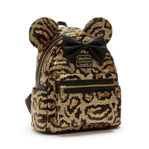 Loungefly Disney Leopard Sequin Mini Backpack